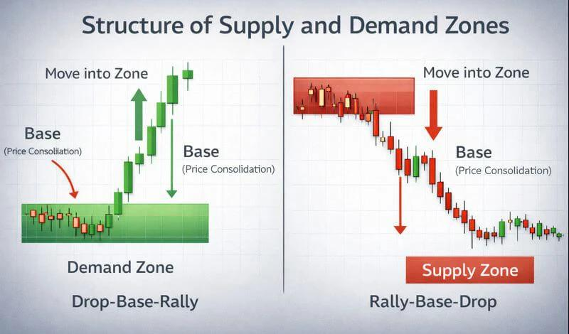 Struktur zona supply dan demand